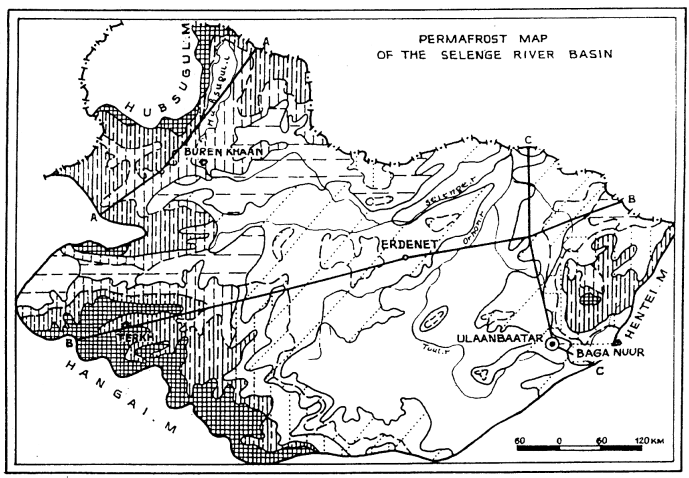 蒙古色楞格河流域多年冻土发育趋势